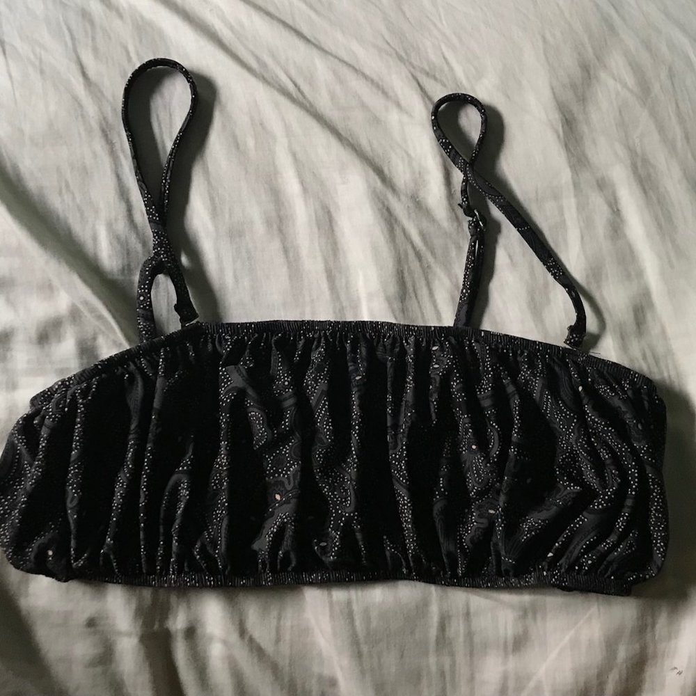 Billabong size L bikini top gray/black